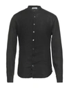 Alpha Studio Man Shirt Brown Size 38 Linen