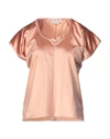 MARNI MARNI WOMAN TOP BLUSH SIZE 8 COTTON, ACETATE