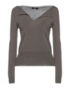 Alpha Studio Sweaters In Brown