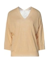 Peserico Sweaters In Yellow