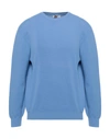 Heritage Man Sweater Azure Size 40 Cotton In Blue
