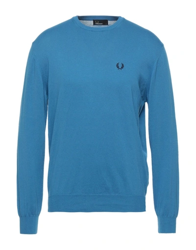 Fred Perry Sweaters In Azure