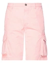 40weft Man Shorts & Bermuda Shorts Pink Size 26 Cotton