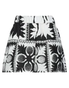 Red Valentino Cotton Blend Shorts With Damier Flowers Print In White