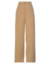 THE EDITOR THE EDITOR WOMAN PANTS CAMEL SIZE 4 COTTON, ELASTANE