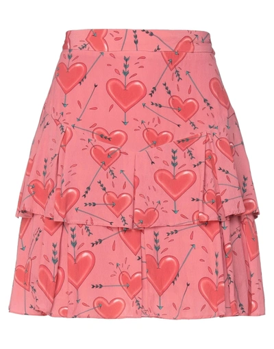 Elisabetta Franchi Mini Skirts In Pastel Pink