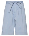 Peserico Woman Shorts & Bermuda Shorts Azure Size 2 Cotton, Polyester, Elastane In Blue