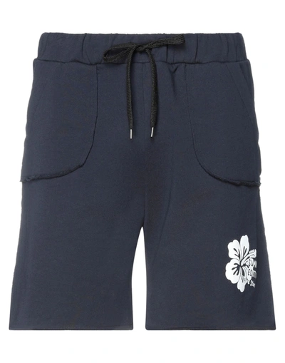 The Editor Man Shorts & Bermuda Shorts Midnight Blue Size Xxl Cotton