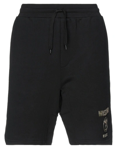 Moschino Man Shorts & Bermuda Shorts Black Size 34 Cotton
