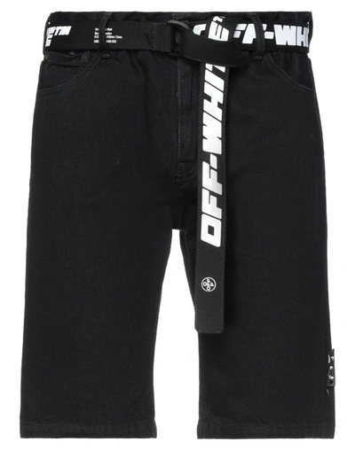 Off-white Industrial Cotton Blend Chino Shorts In Black