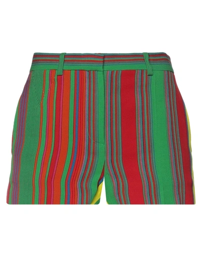 Versace Stripe Print Shorts In Red