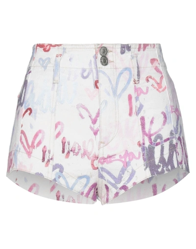 Isabel Marant Woman Shorts & Bermuda Shorts White Size 8 Cotton, Elastane