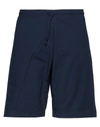 Universal Works Man Shorts & Bermuda Shorts Midnight Blue Size 30 Cotton