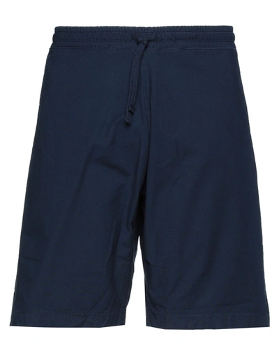 Universal Works Man Shorts & Bermuda Shorts Midnight Blue Size 28 Cotton