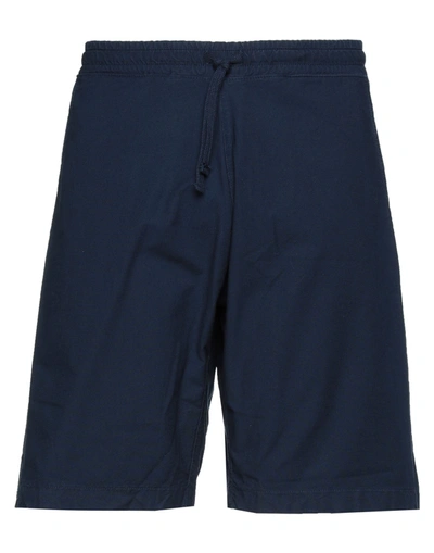 Universal Works Man Shorts & Bermuda Shorts Midnight Blue Size 30 Cotton