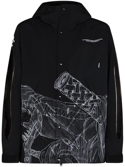 Undercover X Neon Genesis Evangelion Print Hooded Jacket In Undercover X Neon Genesis Evangelion Print Hooded Jacket In