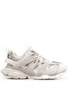 Balenciaga Lace-up Low-top Track Sneakers In Nude
