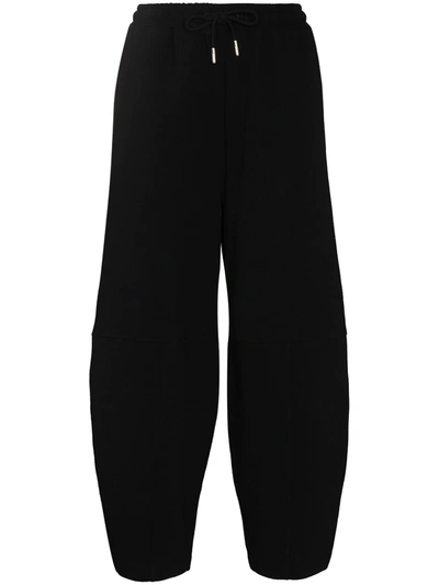 Ninety Percent + Net Sustain Organic Cotton-jersey Track Trousers In Black