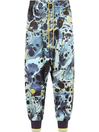 Dolce & Gabbana Graphic-print Track Trousers In Blau