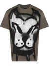 Givenchy Mens Military Green Dog-print Oversized Cotton-jersey T-shirt S In Grün