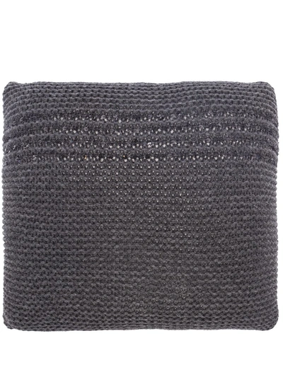 Brunello Cucinelli Chunky-knit Cashmere Cushion In Grey