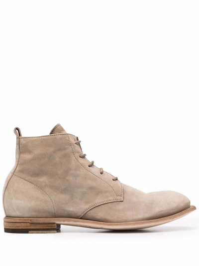 Officine Creative Durga Lace-up Ankle Boots In Grey