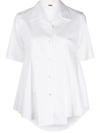 ADAM LIPPES SIDE-GATHERED COTTON SHIRT