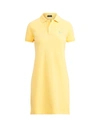 Polo Ralph Lauren Knee Length Dress With Polo Collar And Short Sleeves In Yellow