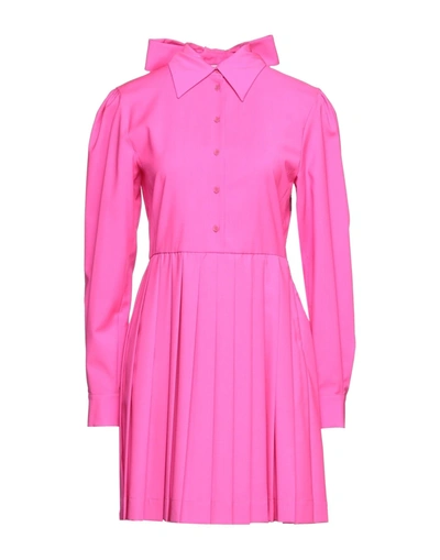 Msgm Short Dresses In Fuchsia