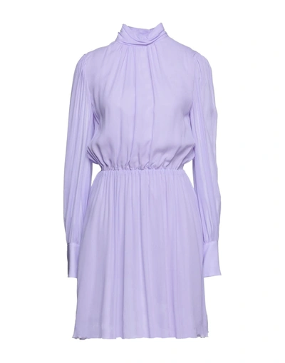 Msgm Short Dresses In Purple