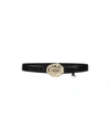 Versace Jeans Couture Leather Belt With Logo In Black