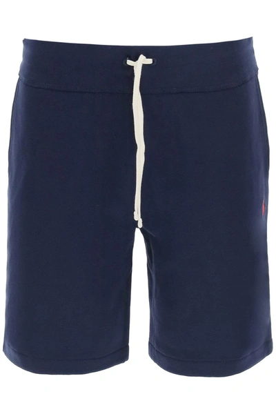 Polo Ralph Lauren Logo Embroidered Drawstring Shorts In Blu