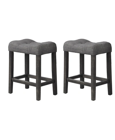 Best Master Furniture Vitaliya Counter Height Stools, Set Of 2 In Black