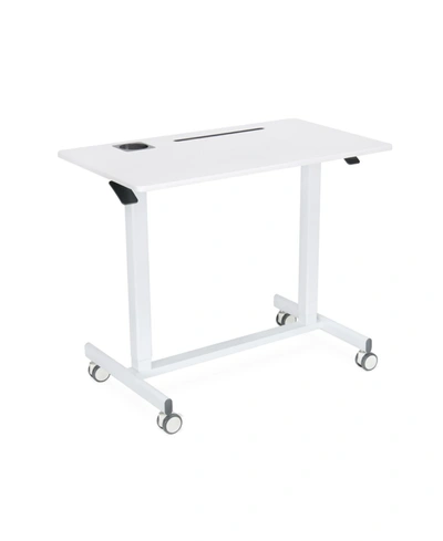 Unique Furniture Denver Desk With Castors In White