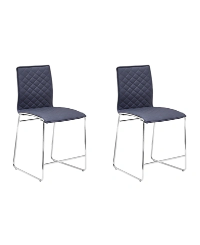 Best Master Furniture Duncan Bar Chair, Set Of 2 In Gray