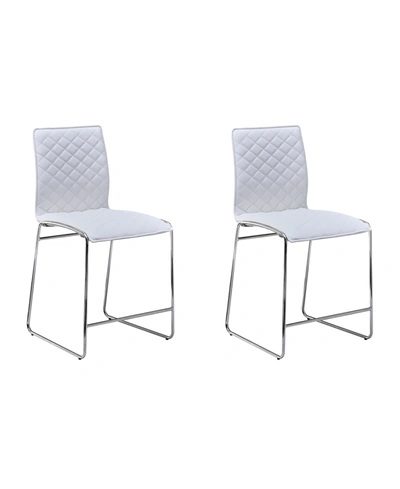 Best Master Furniture Duncan Bar Chair, Set Of 2 In White