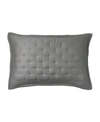 Donna Karan Essential Silk Sham, Standard Bedding In Charcoal