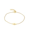 ZOE LEV 14K GOLD DIAMOND EVIL EYE BRACELET