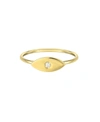 Zoe Lev 14k Yellow Gold Diamond Evil Eye Ring In Gold