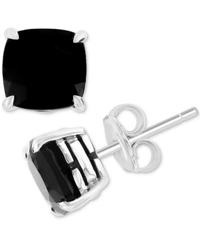 Effy Collection Effy Onyx Cushion Stud Earrings In Sterling Silver