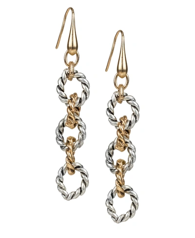 Patricia Nash Rope Ring Drop Earrings In Mixed