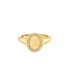 Zoe Lev 14k Yellow Gold Diamond Initial Signet Ring In Gold-x