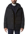 Marc New York Men's Halifax Fabric Blocked Quilted Hooded Trucker Jacket In Ink