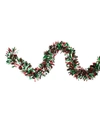 Northlight Unlit Snowblush Wide Cut Artificial Christmas Garland In Green
