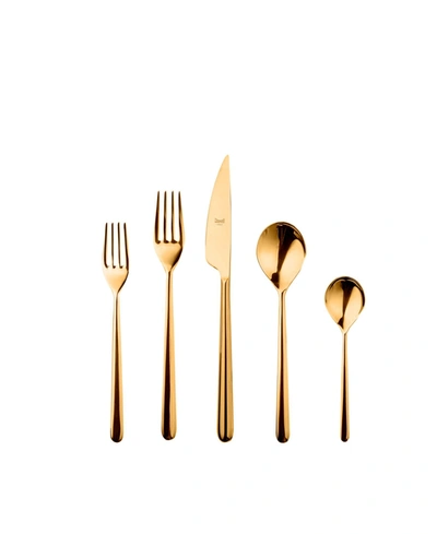 MEPRA LINEA ORO FLATWARE SET, 5 PIECE