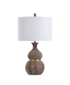Stylecraft Logan Curved Table Lamp In White