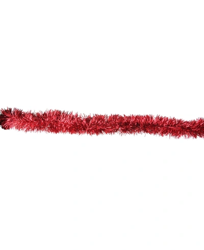 Northlight 12' Traditional Red Christmas Tinsel Garland