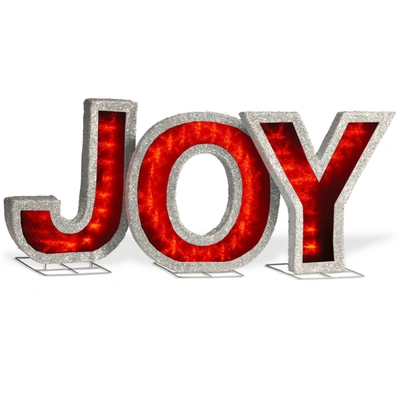 National Tree Company Pre-lit Joy Decoration In Red