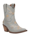 Dingo Womens Primrose Stacked Heel Cowboy Boots In Blue