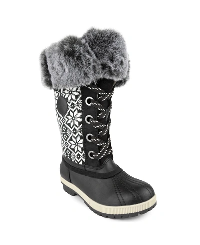 London Fog Women's Melton 2 Cold Weather Tall Boot Women's Shoes In Bb-black Combo